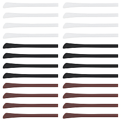 (52) Непрозрачная лаванда 12 пары 3 цвета силиконовые очки заушники, противоскользящий держатель для очков, разноцветные, 70x7x3.5 мм, 4 пары / цвет