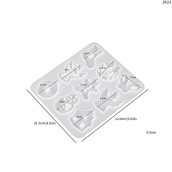 Белый Diy пищевые силиконовые формы, формы помады, для украшения торта поделки, цвет шоколада, конфеты, изготовление ювелирных изделий на основе смолы и эпоксидной смолы, на Рождество, разнообразные, белые, 115x128x5 мм