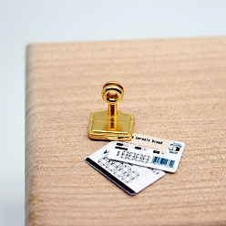 Золотой Подставка для ценника из сплава, украшение куклы, аксессуары для ролевых игр, золотые, 11x11 мм