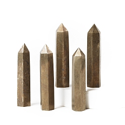 Халькопирит Башня из натурального халькопирита, украшение для дома, исцеляющие каменные палочки, Декоры для медитации и терапии Рейки чакры, шестиугольная призма, 50~60 мм