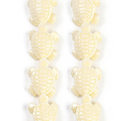 Фора Нити резных бусин из синтетического коралла, окрашенные, черепаха, оранжевые, 18.5x16x7.5 мм, отверстие : 1.2 мм, около 20 шт / нитка, 13.78'' (35 см)