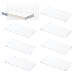 Белый Акриловые листы, прямоугольные, для diy карты места свадьбы, белые, 90x50x1 мм, 10 шт / комплект