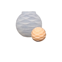 White DIY Round Landmine Shape Candle Silicone Molds, for Scented Candle Making, White, 5.6x5.1cm, Inner Diameter: 2.9cm