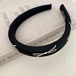 Черный Ткань ленты для волос, аксессуары для волос для женщин и девочек, чёрные, 155x130 мм