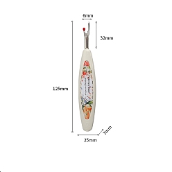 Красный Пластиковый вспарыватель швов с цветочным узором, удобные вспарыватели стежков для шитья, инструменты для удаления нитей, красные, 125x25x7 мм