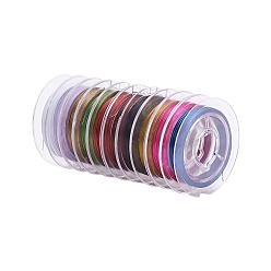 Mixed Color Tiger Tail Wire, Nylon-coated Stainless Steel, Mixed Color, 0.38mm, about 32.8 Feet(10m)/roll