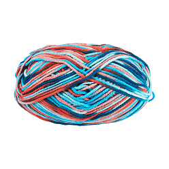 Cerise Polyester Fibers Knitting Yarn, Cashmere Yarn, for Blanket Pillows Craft Crochet Yarns, Cerise, 2mm, about 136.70 Yards(125m)/Skein