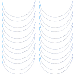 Нержавеющая Сталь Цвет 304 бюстгальтер на косточках из нержавеющей стали, прочная металлическая проволока для придания формы бюстгальтеру, цвет нержавеющей стали, 12.6x20.9 мм