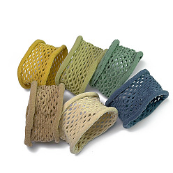 Gemischte Farbe 6Stück elastisches Haar-Accessoire aus Stoff, für Mädchen oder Frauen, Scrunchie / Haargummis, Gemischte Farbe, 50x20 mm