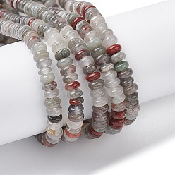 Гелиотроп Природные африканские гелиотроп бисер пряди, рондель, 4.5x2.5 мм, отверстие : 0.8 мм, около 158 шт / нитка, 15.55 дюйм (39.5 см)