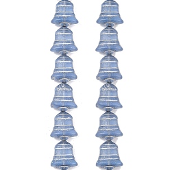 Васильковый Чешские прессованные стеклянные бусины, колокол, матовые, васильковый, 13.5x13x6.5 мм, отверстие : 0.9 мм, около 80 шт / упаковка