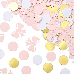 Bowknot Конфетти на бумажном столе, для праздничных украшений, бантом, 25~32x25~39x0.3~0.4 мм