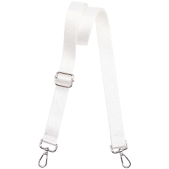 Белый Нейлоновые лямки для сумок, с поворотными застежками сплава, платина, белые, 775~1400x25x1 мм