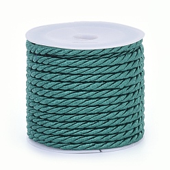 чирок Полиэфирного корда, витой шнур, зелено-синие, 3 мм, около 5.46 ярдов (5 м) / рулон