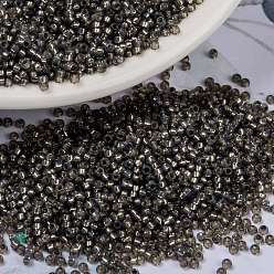 (RR650) Dyed Rustic Gray Silverlined Alabaster MIYUKI Round Rocailles Beads, Japanese Seed Beads, 15/0, (RR650) Dyed Rustic Gray Silverlined Alabaster, 15/0, 1.5mm, Hole: 0.7mm, about 27777pcs/50g