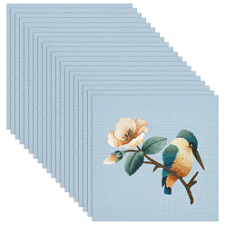 Аква Льняная ткань, аксессуары для вышивки своими руками, вода, 250x250x0.5 мм