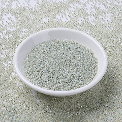 (RR2353) Бледно-лаймовый Опаловый с Серебряной Подкладкой Миюки круглые бусины рокайль, японский бисер, (rr 2353) серебристый бледно-салатовый опал, 11/0, 2x1.3 мм, Отверстие: 0.8 мм, о 1100 шт / бутылка, 10 г / бутылка