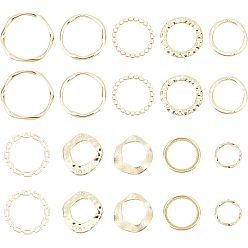 Золотой Набор для поиска поделок для изготовления ювелирных изделий, в том числе 40 шт. 10 разъемы и подвески из сплава, кольцо, золотые, 16~38x16~37x1.5~3 мм, 4 шт / стиль