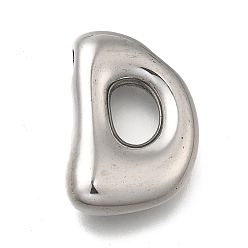 Letter D 304 подвески из нержавеющей стали, буквенное очарование, анти-тускнение, Буква D, 23x15.5x6 мм, отверстие : 3.5x2.2 мм