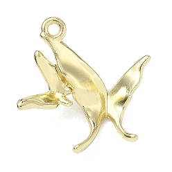 Golden Alloy Pendants, Butterfly Charms, Golden, 25x25.5x5mm, Hole: 1.8mm