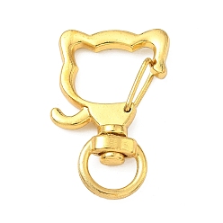 Золотой Застежками сплава поворотные, форма кошки, золотые, 33.5x21x5.5 мм, отверстие : 9x5 мм