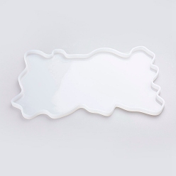 Белый Силиконовые формы, формы для литья смолы, для уф-смолы, изготовление ювелирных изделий из эпоксидной смолы, самородки, белые, 397x250x4 мм, Внутренние размеры: 390x235 mm