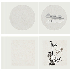 Белый Дым 2 наборы 2 китайская открытка из рисовой бумаги, сюань бумага, прямоугольные, принадлежности для каллиграфии, серый, 27x25x0.05 см, 10 шт / комплект, 1 набор / стиль