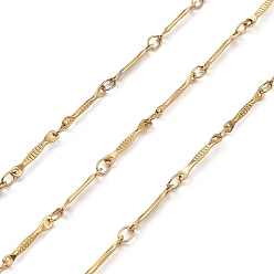 Золотой Ионное покрытие (ip) вручную 304 прутковые цепи из нержавеющей стали, пайки, с катушкой, золотые, 12.5x1x1 мм, Кольцо: 2 mm, около 32.81 футов (10 м) / рулон