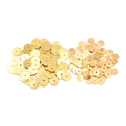 Настоящее золото 18K 200 шт. 2 стили латунные бусины-проставки, долговечный, диск, реальный 18 k позолоченный, 6~8x0.5 мм, отверстие : 0.9~1 мм, 100 шт / стиль