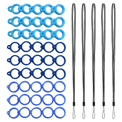 (52) Непрозрачная лаванда 5шт. резиновые ремешки, с пластиковой фурнитурой и силиконовой подвеской в стиле 3, разноцветные