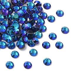 00030 296 Bermuda Blue Камни preciosa® crystal hotfix с плоской основой, чешский хрусталь, круглый(438 11 612 шатон роза вива 12 ®), 00030 296 бермудский синий, ss 16 (3.8~4 мм)