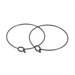 Electrophoresis Black Ионное покрытие (ip) 304 изготовление расширяемых браслетов из нержавеющей стали, электрофорез черный, 2-3/8 дюйм x 2-1/2 дюйм (60x63 мм)