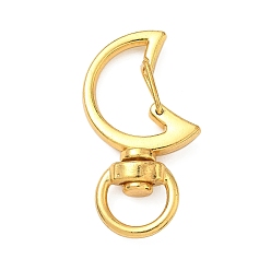 Золотой Застежками сплава поворотные, луна, золотые, 34x18.5x6 мм, отверстие : 9x5.5 мм