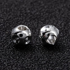 925 Sterling versilbert Messing Perlen, langlebig überzogen, Würfel, 925 Sterling versilbert, 3.5x3.5x3.5 mm, Bohrung: 1.2 mm