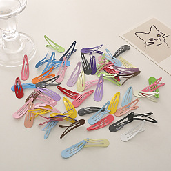 (52) Непрозрачная лаванда Заколки для волос из сплава с распылением и принтом, разноцветные, 30 мм