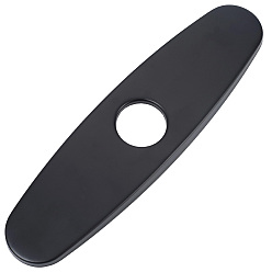 Черный Овальные заглушки для отверстий для смесителей из нержавеющей стали, опорная плита, чёрные, 70x255x11.5 мм