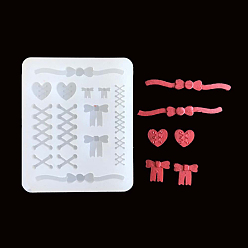 Белый DIY силиконовые формы для кулона, изготовление украшений, формы для литья смолы, для уф-смолы, изготовление ювелирных изделий из эпоксидной смолы, разнообразные, белые, 100x83x9 мм