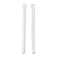 Нержавеющая Сталь Цвет Не тускнеющие 304 подвески из нержавеющей стали, бар очарование, цвет нержавеющей стали, 37.5x2x2 мм, отверстие : 1.8 мм