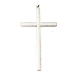 Античное Серебро Сплавочные подвески тибетского стиля, крестик, античное серебро, 65.5x32.5x2 мм, отверстие : 1x2.6 мм, 131 шт / 500 г