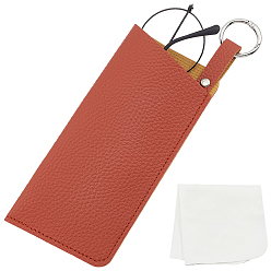 Сиена 1футляры для очков из поликарбоната и искусственной кожи, с тканью для чистки очков из замшевого волокна 1pc, прямоугольные, цвет охры, 203x82x3.5 мм