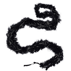 Черный Полоски перьев индейки, чёрные, 1900~1910 мм