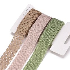 (52) Непрозрачная лаванда 9 ярдов 3 стилей полиэфирной ленты, для поделок своими руками, бантики для волос и украшение подарка, разноцветные, 1~1-1/8 дюйм (25~28 мм), около 3 ярдов / стиль