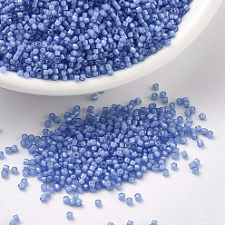 (DB1784) Сапфировый AB с Белой Подкладкой Бусины miyuki delica, цилиндр, японский бисер, 11/0, (дб 1784) белая сапфир, 1.3x1.6 мм, Отверстие: 0.8 мм, о 2000 шт / бутылка, 10 г / бутылка