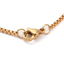 Золотой Ионное покрытие (IP) 304 ожерелье-цепочка из нержавеющей стали для женщин, золотые, 16.34 дюйм (41.5 см)