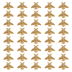 Античное Золото 40 шт. задняя часть значков для лацканов в виде пчел из сплава, бейдж для рюкзака, античное золото , 20x26x3 мм, штифты : 1 мм