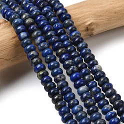 Ляпис-Лазурь Нитки бусины из натурального ляписа-лазури, рондель, 6.5~7x4~4.5 мм, отверстие : 0.8 мм, около 89 шт / нитка, 15.35'' (39 см)