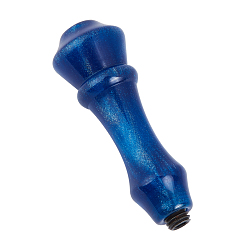 Medium Blue Natural Quartz Crystal Handle, for Wax Seal Stamp, Wedding Invitations Making, Medium Blue, 7.8x2.45cm