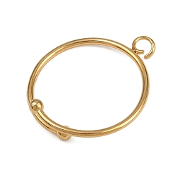 Золотой 304 основание с петлевым кольцом из нержавеющей стали, золотые, 4 мм, отверстие : 2.5 мм, внутренний диаметр: 18 мм