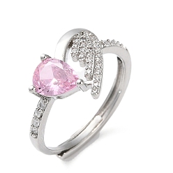 Wing Регулируемый из латуни с кольцами из циркония, крыло, размер США 8 1/2 (18.5 мм)