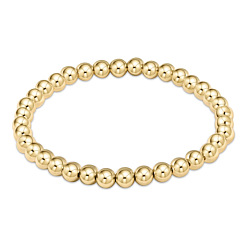 Golden Runde, elastische Armbänder aus Messing im böhmischen Stil, golden, 6.89 Zoll (17.5 cm)